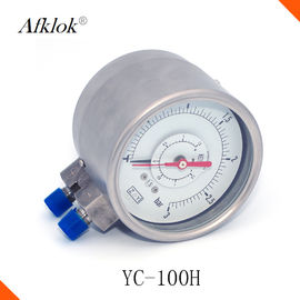 YC-100H Alat Ukur Tekanan Gas Kaca Keselamatan Dilaminasi -0.1 / 160 Mpa