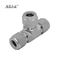 AFK-1/4 &quot;3/8&quot; 1/2 &quot;3/4&quot; Stainless Steel Tube Fitting Union Tee 300psi Tahan Lama