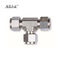 AFK-1/4 &quot;3/8&quot; 1/2 &quot;3/4&quot; Stainless Steel Tube Fitting Union Tee 300psi Tahan Lama