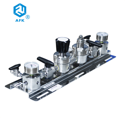 AFK Stainless Steel Changeover Manifold Sistem Pengalihan Semi Otomatis Regulator Gas