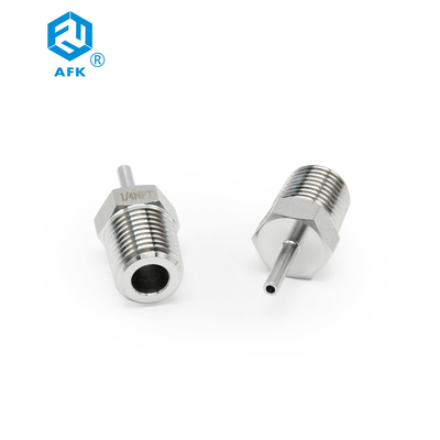 Male Connector SS316 3mm 6mm OD Tube Butt Weld x 1/4 NPT Male Thread Tube Fitting