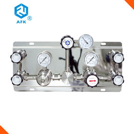 Stainless steel 316L Manual stasiun penggantian-balik untuk regulator tekanan gas operasi silinder alternatif