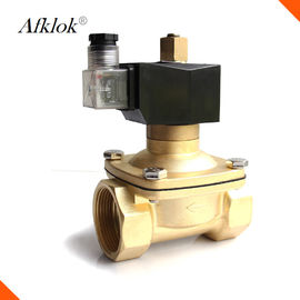 Kuningan 2/2 arah 3/4 inch hidrolik solenoid valve air biasanya tertutup 12v