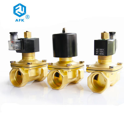 110V kuningan 1/4 &quot;tekanan tinggi stop solenoid valve air AFK 2w-320-32
