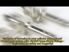 1/4in CGA580 Silinder Connector dengan Male Connection dan Nikel Plated Brass